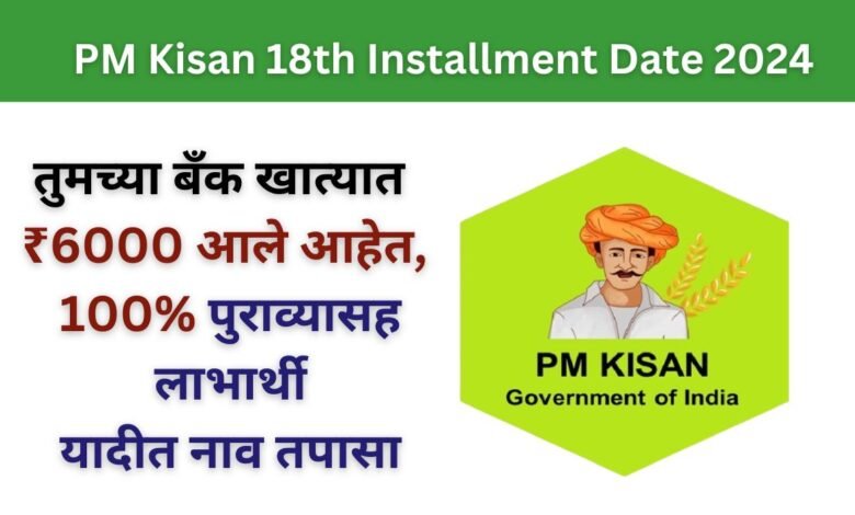 PM Kisan 18th Installment Date 2024