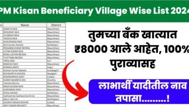 PM Kisan Beneficiary Village Wise List 2024